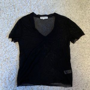 Urban Outfitters Mesh Black Top